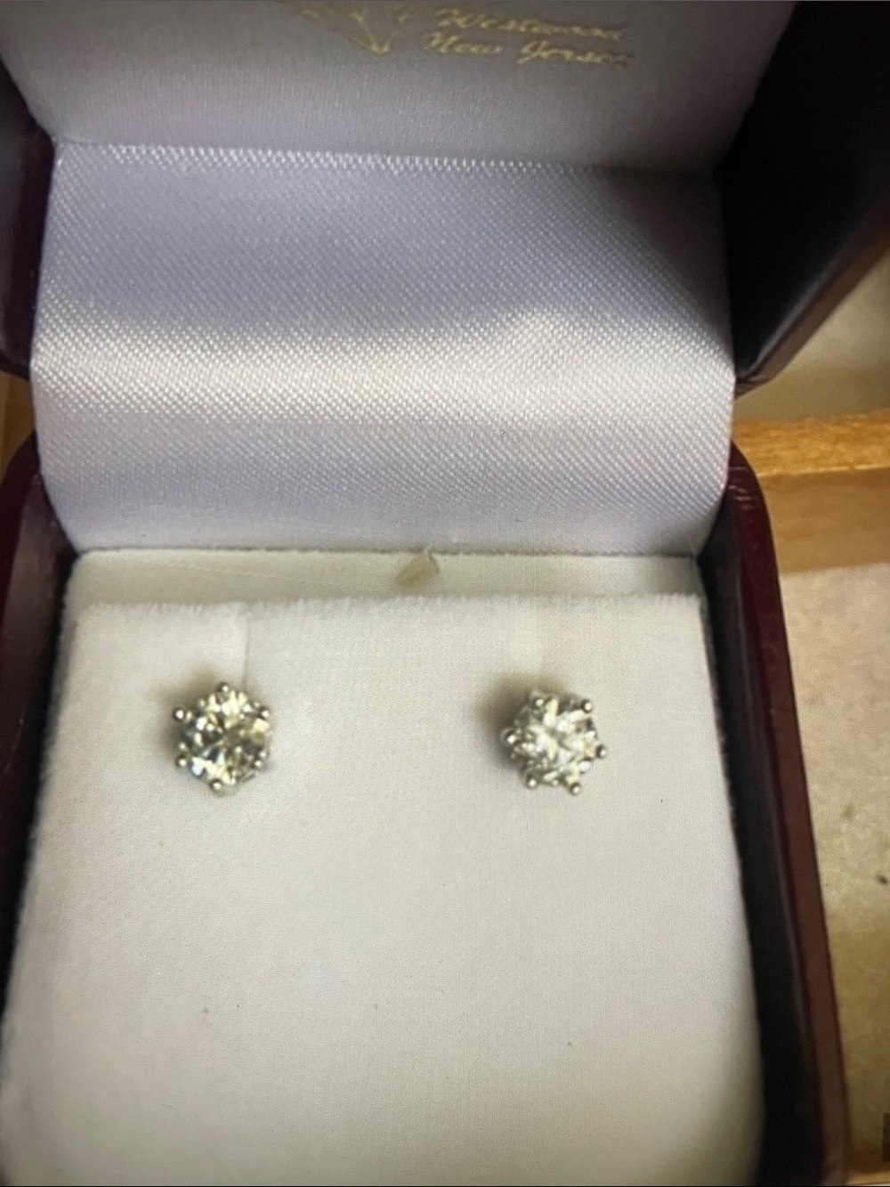 Diamond Solitaire 1/2 caret total weight Stud Earrings.